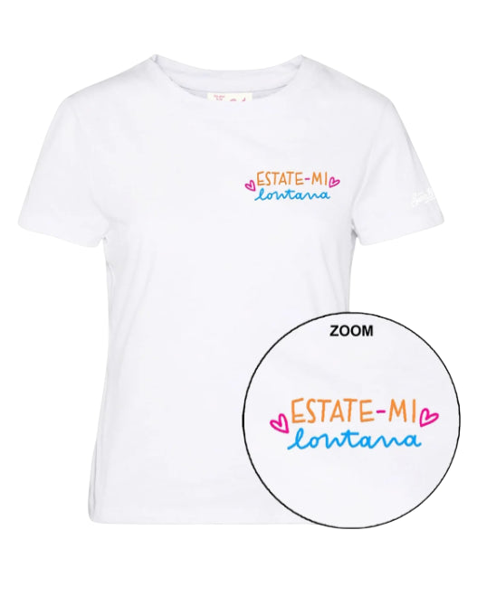 MC2 SAINT BARTH T-SHIRT DONNA EMILIE ESTATE-MI LONATNA BIANCO