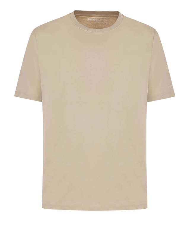 PEOPLE OF SHIBUYA T-SHIRT SHIKO IN JERSEY ELASTICIZZATO COLORE SAND
