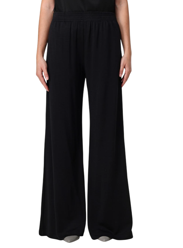 FABIANA FILIPPI PANTALONE PALAZZO IN MISTO LANA NERO