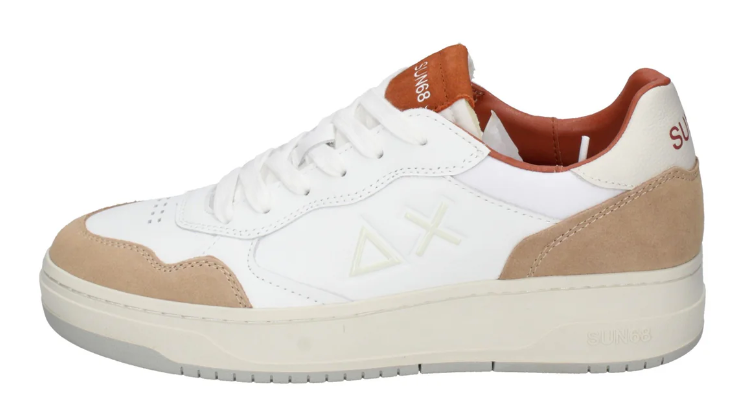 SUN68 SNEAKERS UOMO BIG BASKET EVO BIANCO VOLPE