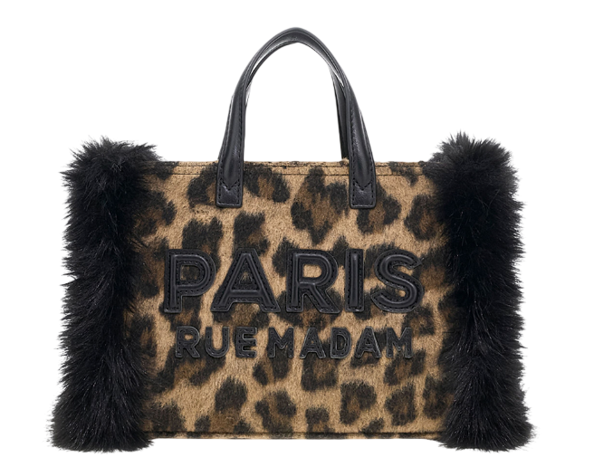 RUE MADAM PARIS BORSA MINI MEGEVE TOTE LEOPARD