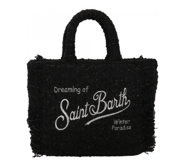 MC2 SAINT BARTH BORSA A MANO VANITY MINI TWEED NERO
