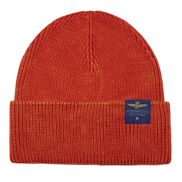 AERONAUTICA MILITARE BERRETTO IN COTONE TINTO CAPO ORANGE