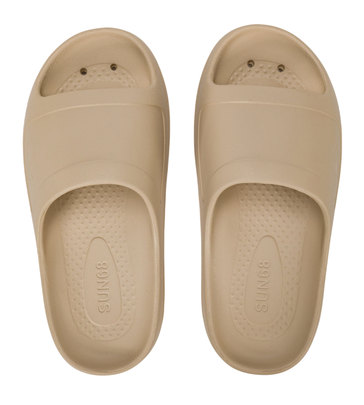 SUN68 DONNA CIABATTE MONOBLOCK IN PU BEIGE
