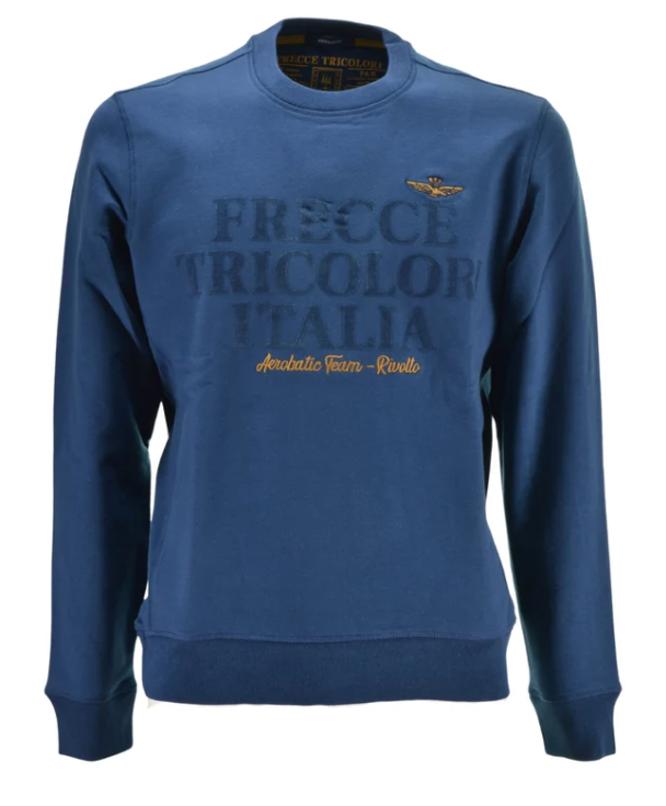 AERONAUTICA MILITARE FELPA GIROCOLLO COLORE TITAN AVIO