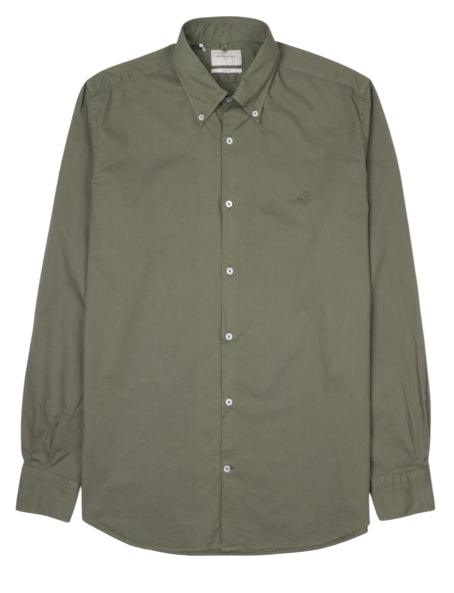 BROOKSFIELD UOMO CAMICIA BUTTON DOWN REGULAR FIT VERDE ALLIGATOR