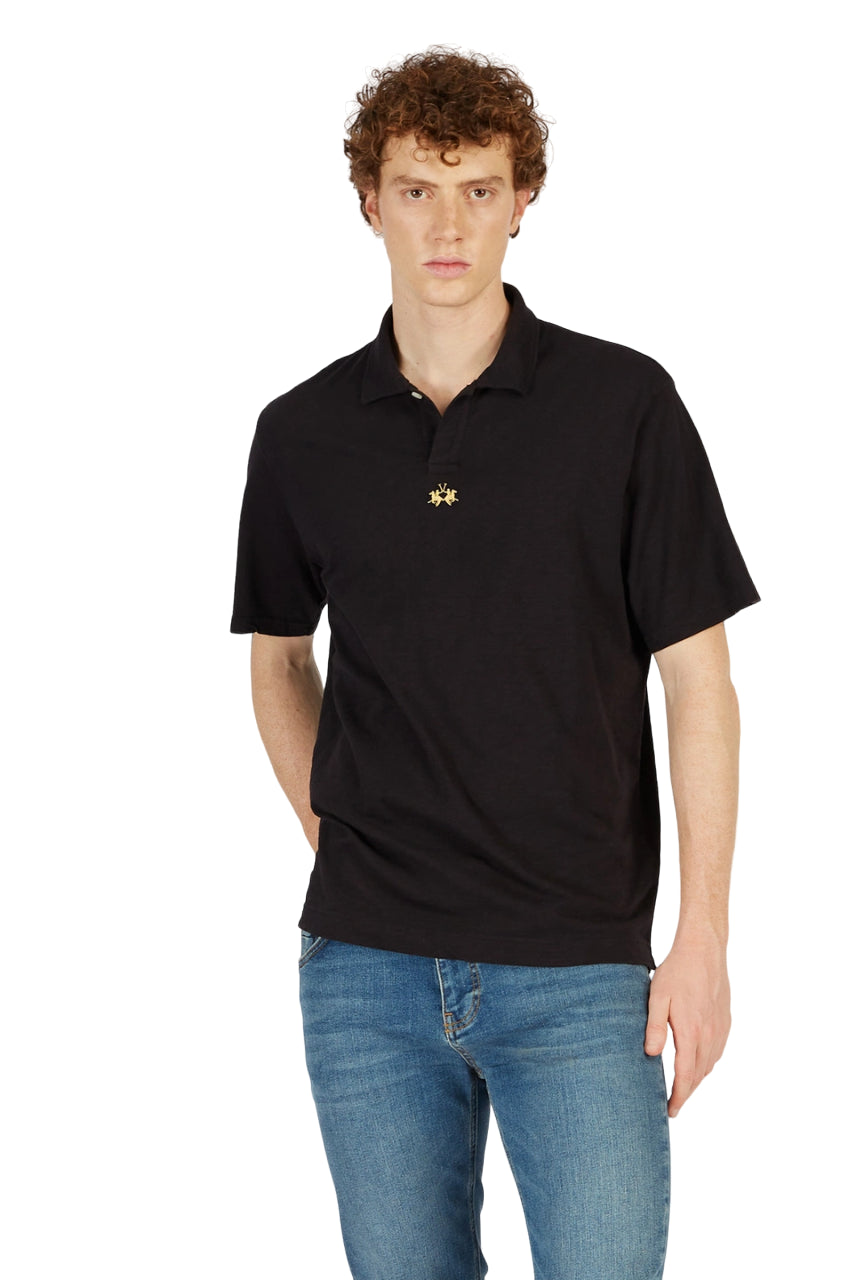 Polo in jersey regular fit nero