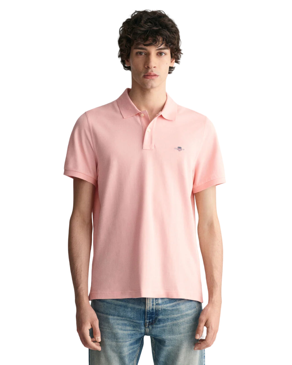 GANT POLO SHIELD IN PIQUE SLIM FIT BUBBLEGUM PINK