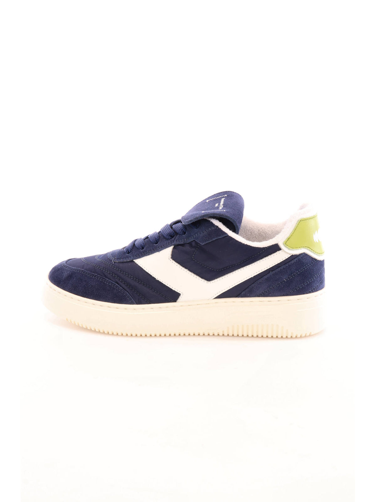 PANTOFOLA D'ORO SNEAKER IN CAMOSCIO E TESSUTO COLORE BLU NAVY BIANCO & LIME