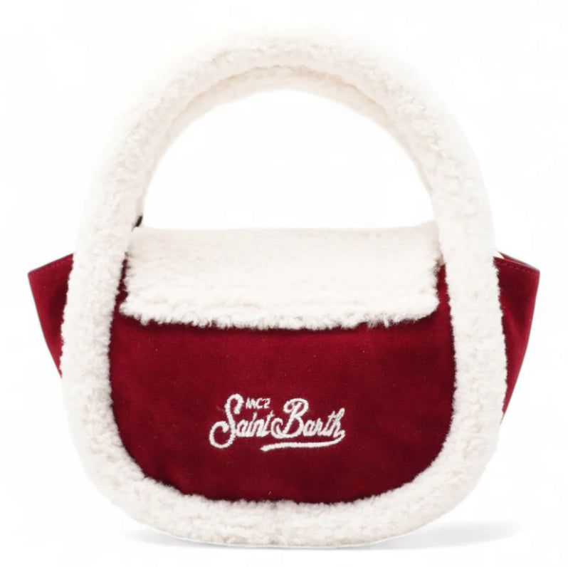MC2 SAINT BARTH BORSA A MANO GILDA MUTTON SUEDE BORDEAUX