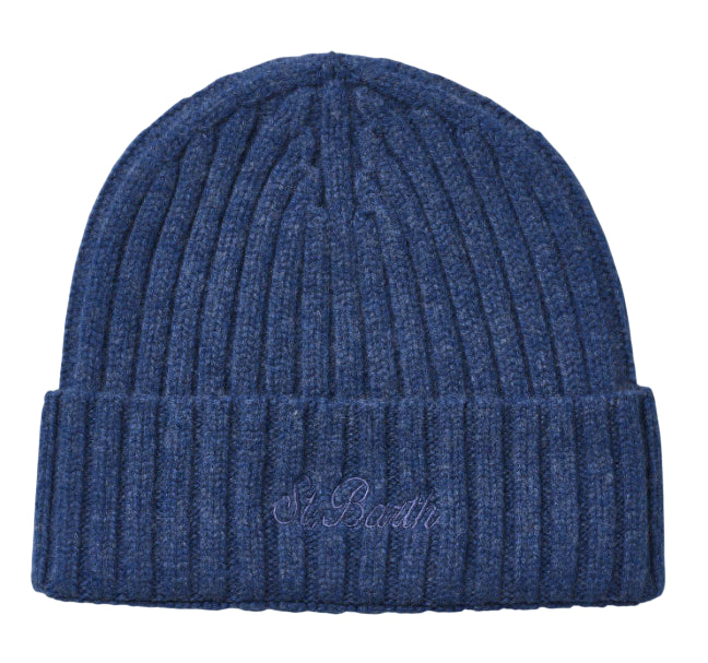 MC2 SAINT BARTH BERRETTO UOMO WENGEN WOOL IN LANA DENIM