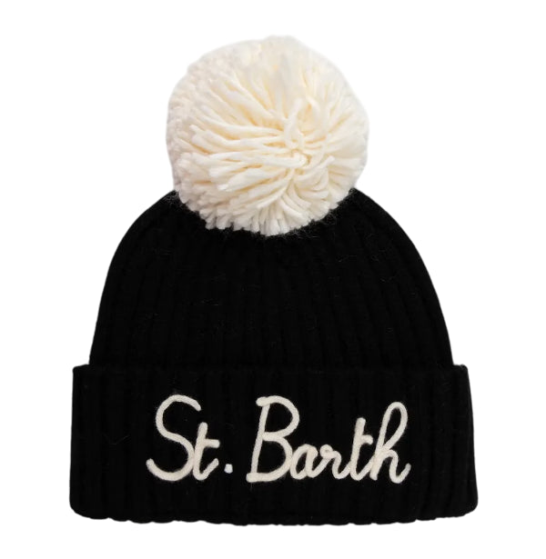 MC2 SAINT BARTH CAPPELLO UOMO CON POM PON COLORE NERO
