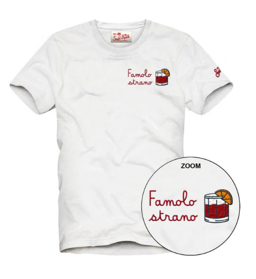 MC2 SAINT BARTH T-SHIRT UOMO FAMOLO STRANO BIANCO