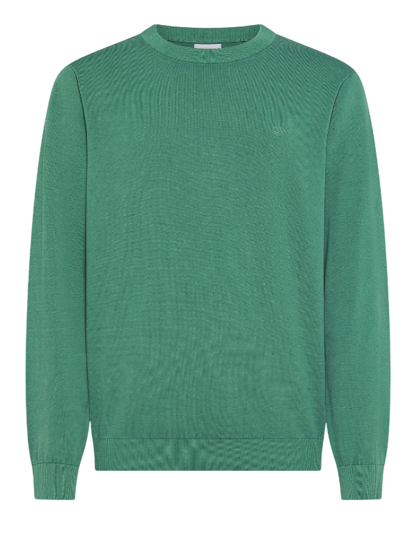 SUN68 MAGLIA IN COTONE COLORE VERDE MUSCHIO