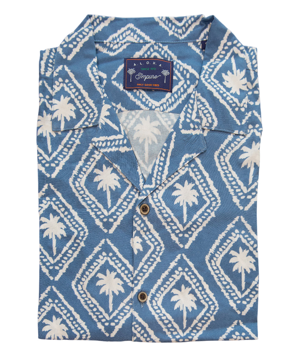 IMPURE CAMICIA MEZZA MANICA BOWLING PALME ALL OVER