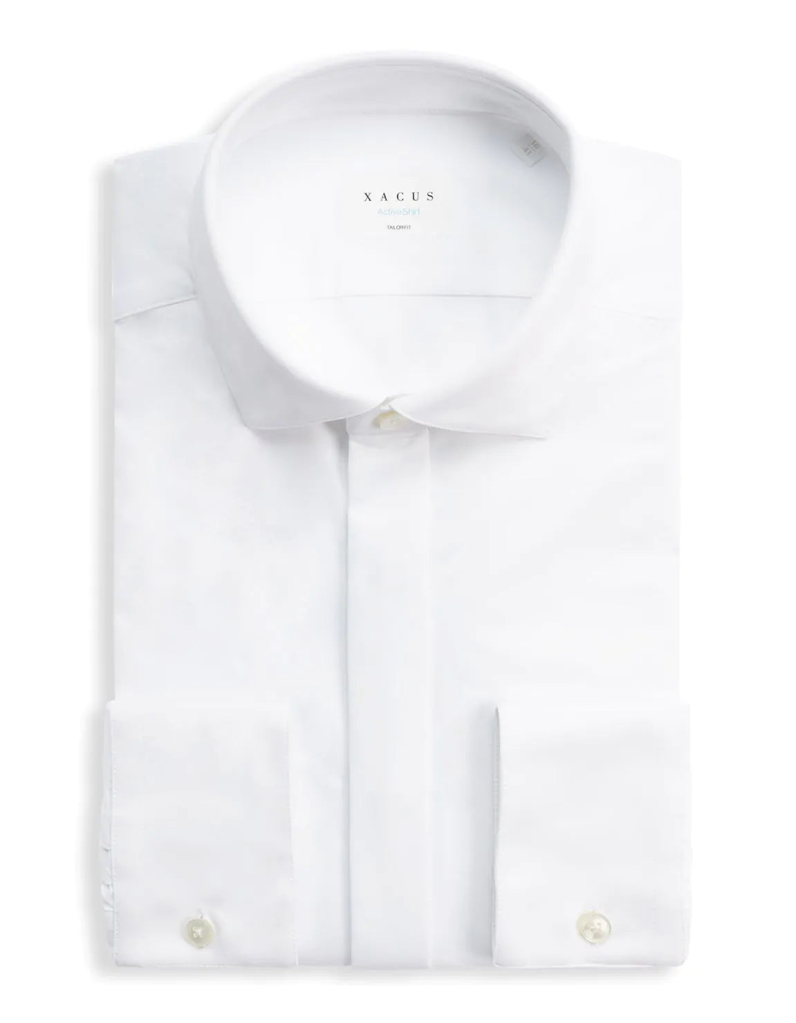 XACUS CAMICIA ACTIVE TAILOR FIT ABBOTTONATURA NASCOSTA BIANCO