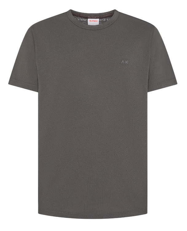 SUN68 UOMO T-SHIRT IN PIQUET DI COTONE INCHIOSTRO