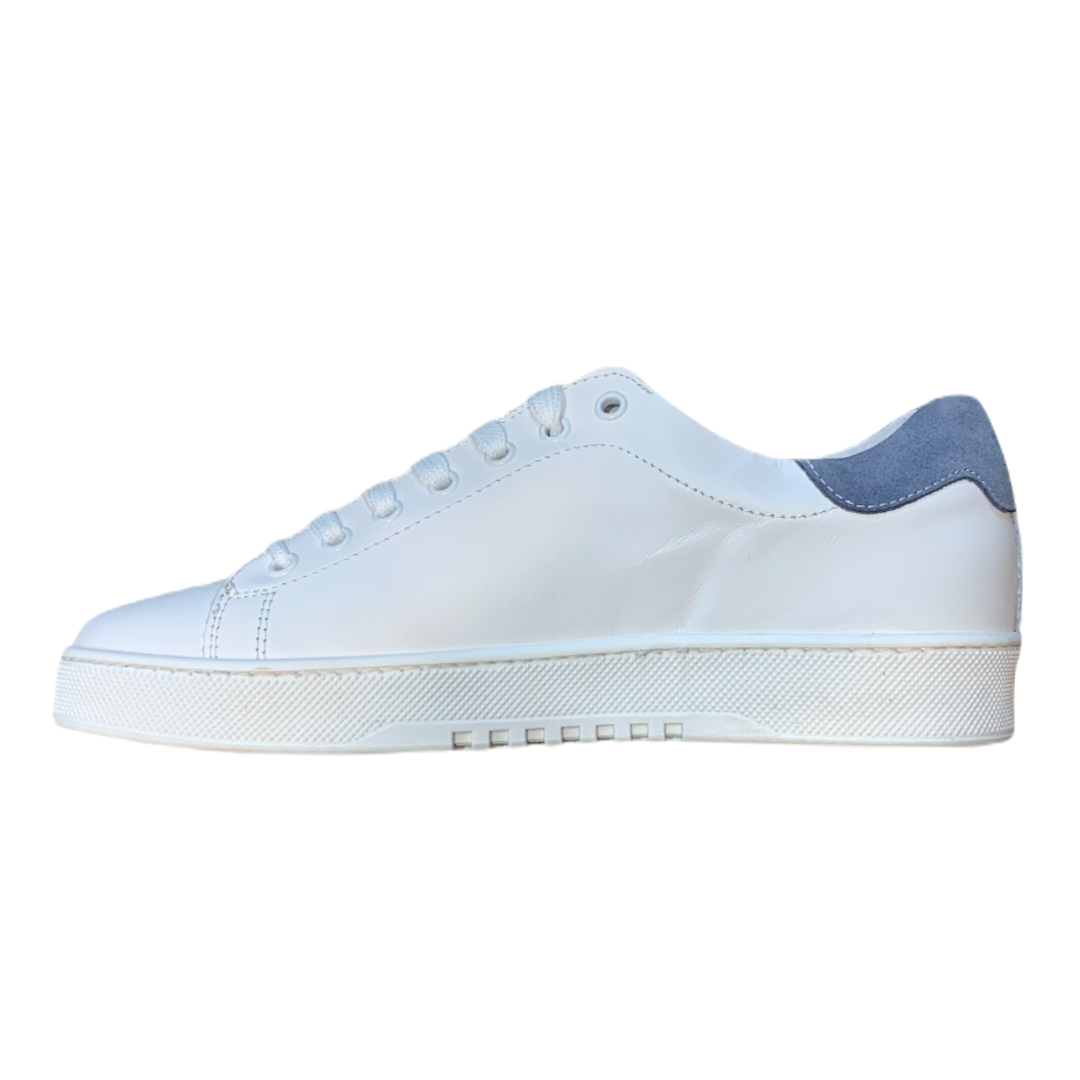 SNEAKERS IN PELLE LISCIA COLORE BIANCO & JEANS