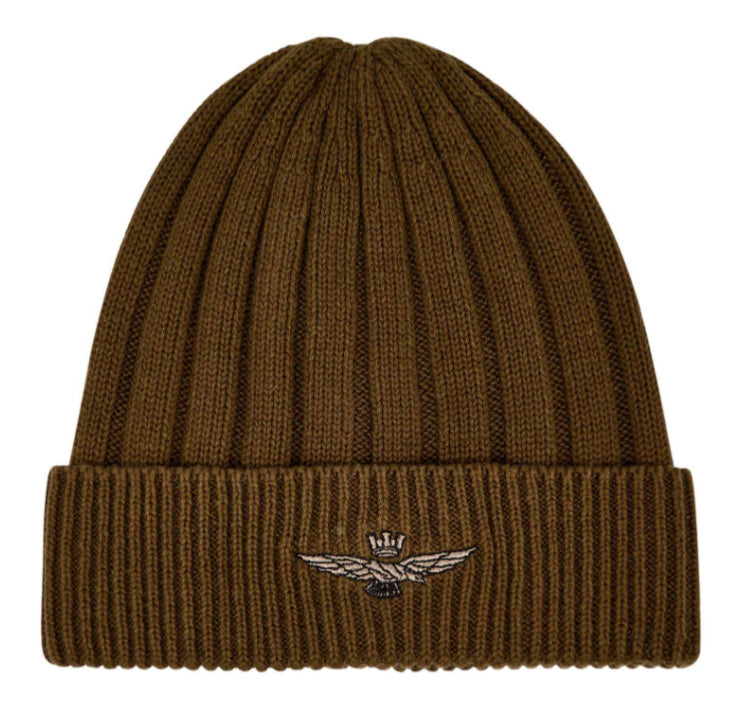 AERONAUTICA MILITARE BERRETTO IN COTONE CON AQUILA RICAMATA VERDE