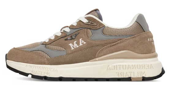 AERONAUTICA MILITARE SNEAKERS RUNNING CON AQUILA TURRITA SABBIA