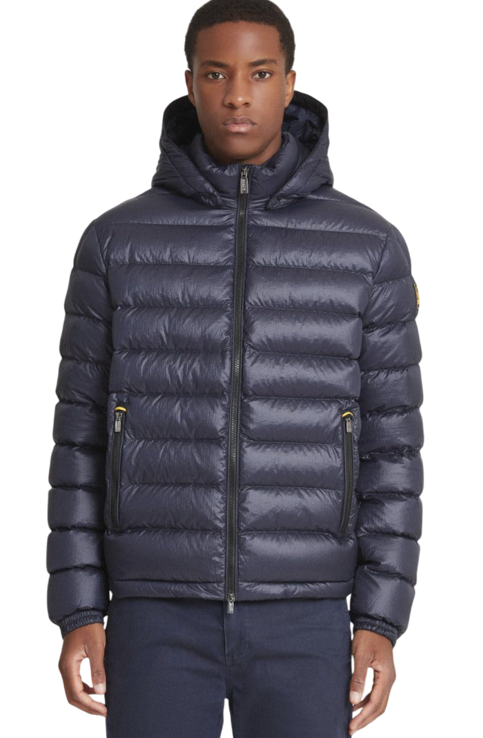 CIESSE PIUMINI PIUMINO CORTO BLU ECLIPSE CON CAPPUCCIO STACCABILE