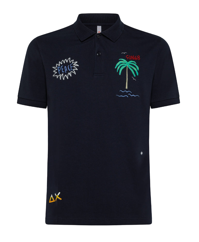 POLO EMBROIDERY BLU