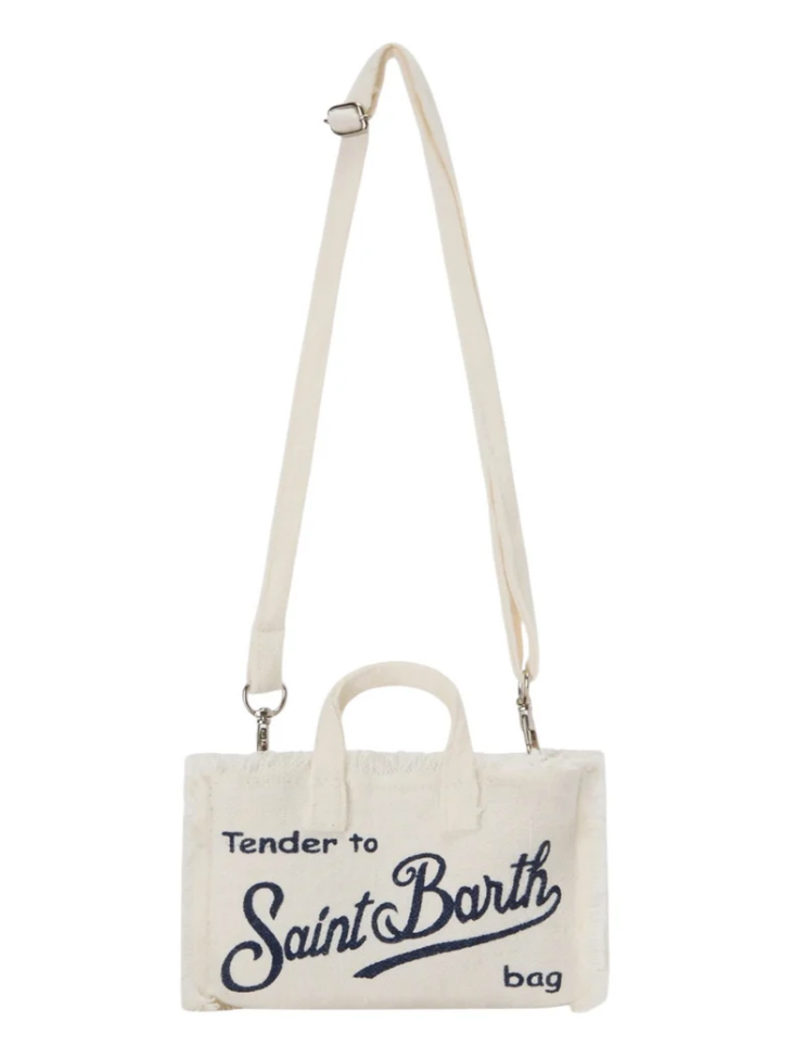 MC2 SAINT BARTH POCHETTE DONNA PHONE BAG LINEN 00405L BIANCO