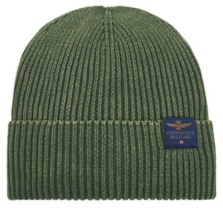 AERONAUTICA MILITARE BERRETTO IN COTONE TINTO CAPO VERDANT GREEN
