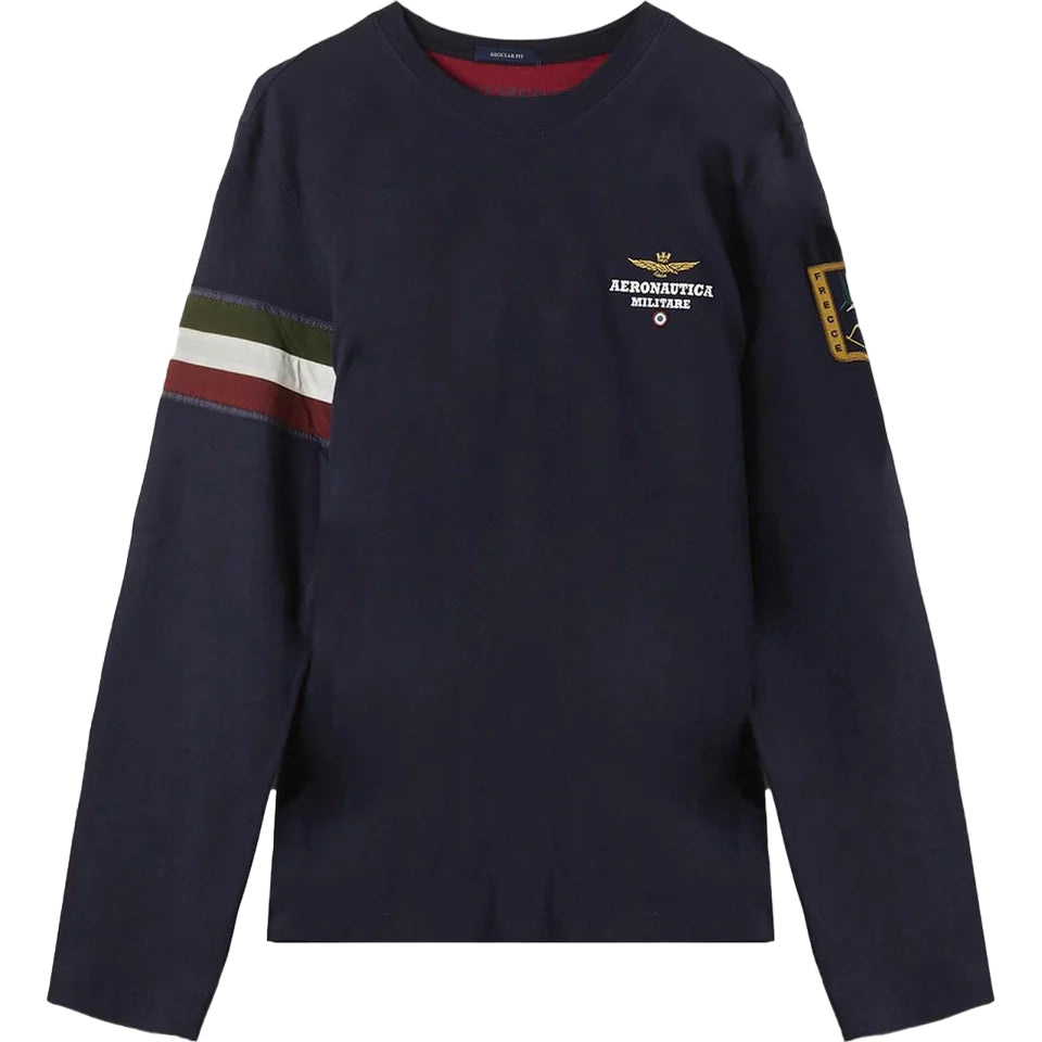 AERONAUTICA MILITARE T-SHIRT MANICA LUNGA M.I. DARK BLU