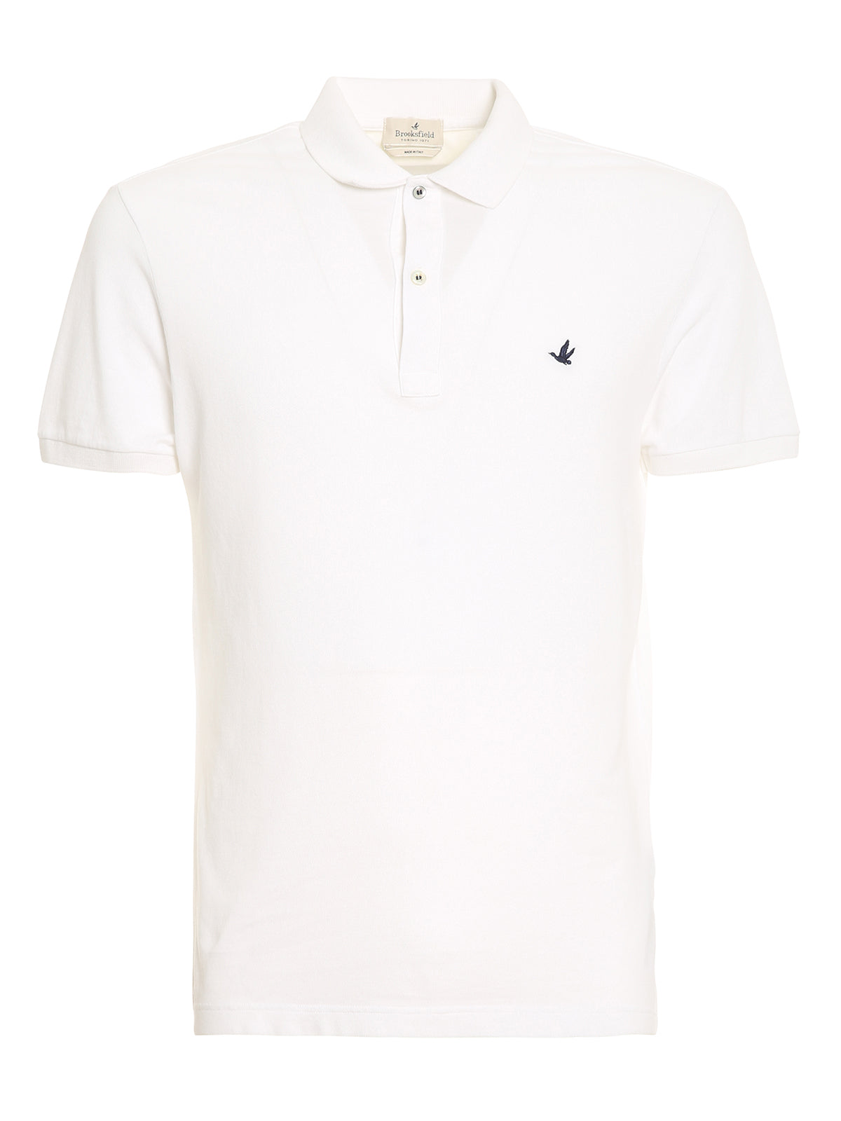 BROOKSFIELD POLO LIGHT IN PIQUE' DI COTONE WHITE