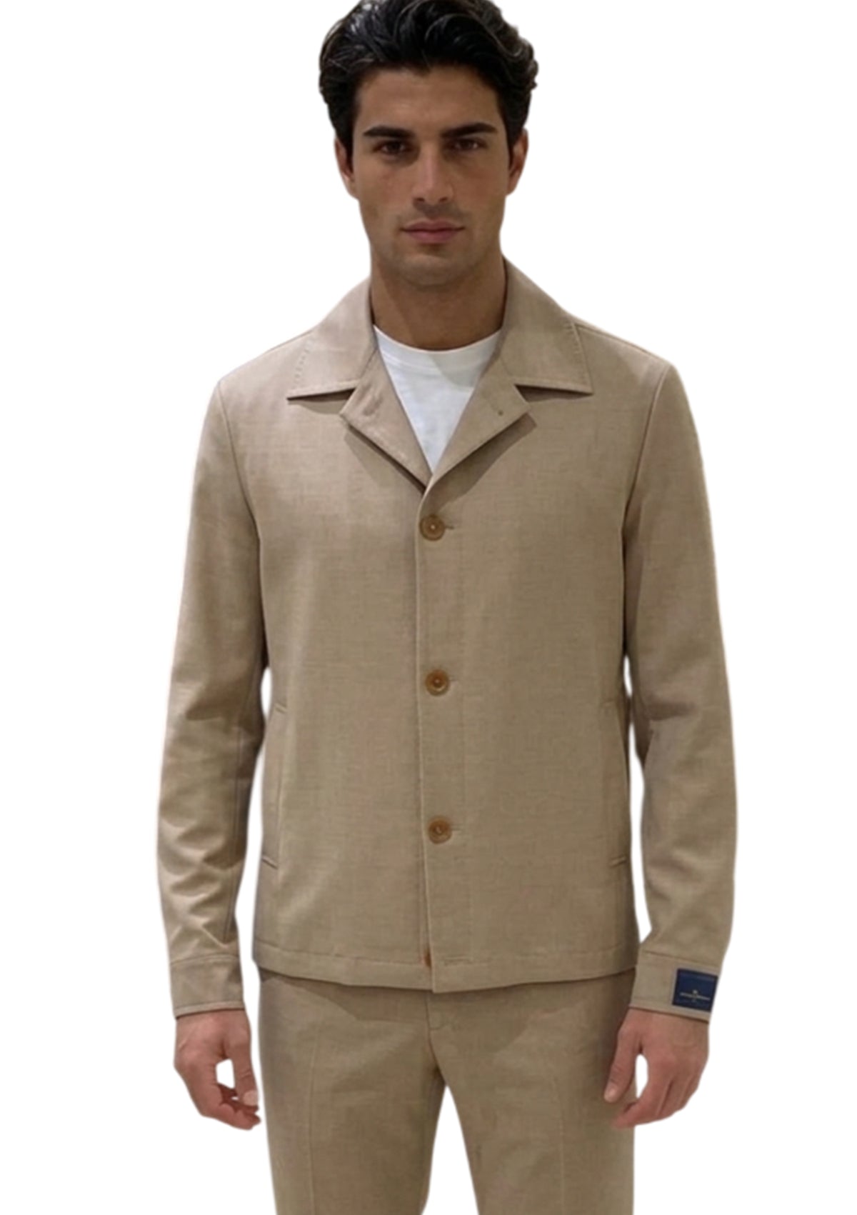 MARK MIDOR GIACCA/GIUBBINO IN MISTO COTONE LANA COLORE BEIGE