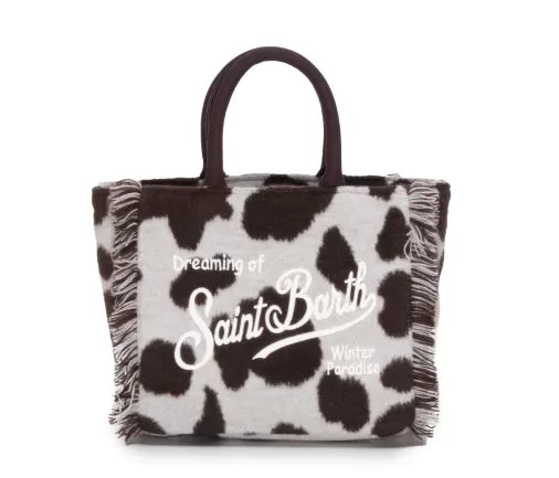 MC2 SAINT BARTH BORSA VANITY MINI FELT BIANCA E MARRONE