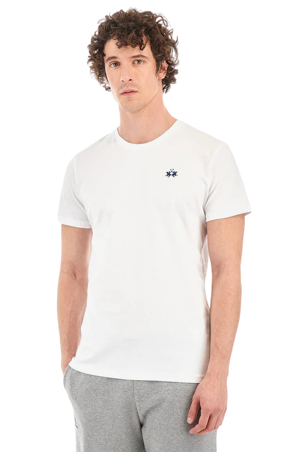 LA MARTINA T-SHIRT UOMO SERGE REGULAR FIT BIANCO