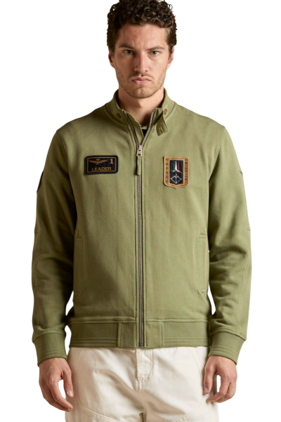 AERONAUTICA MILITARE FELPA CON PATCH FRECCE TRICOLORI VERDE