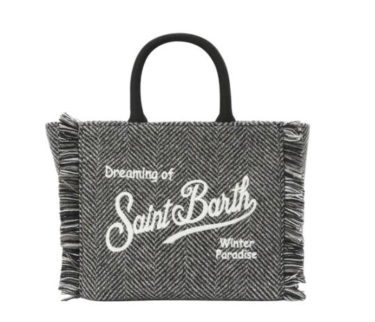 MC2 SAINT BARTH BORSA A MANO VANITY MINI WOOL IN MISTO LANA SPINATO