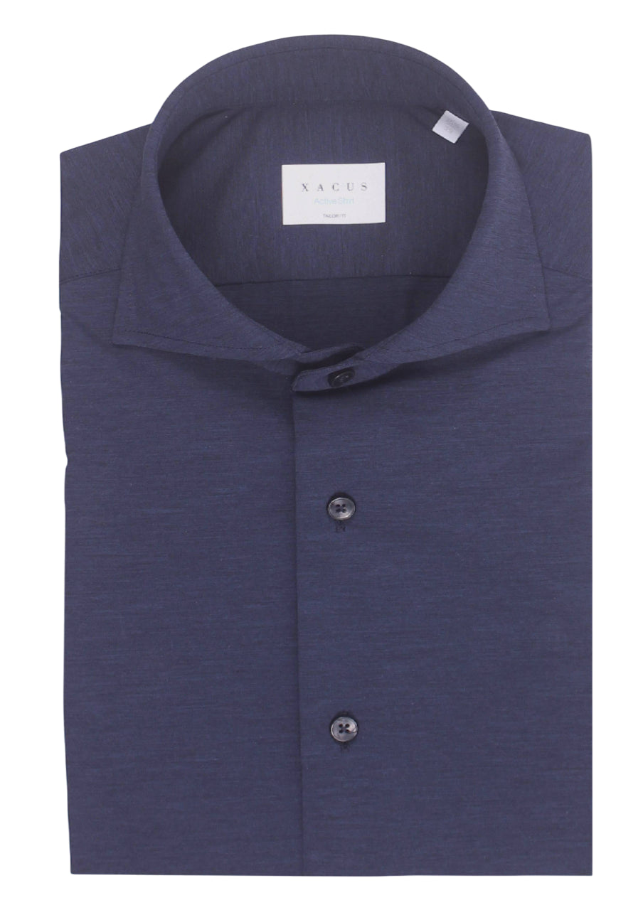 XACUS CAMICIA ACTIVE SHIRT TAILOR FIT BLU SCURO