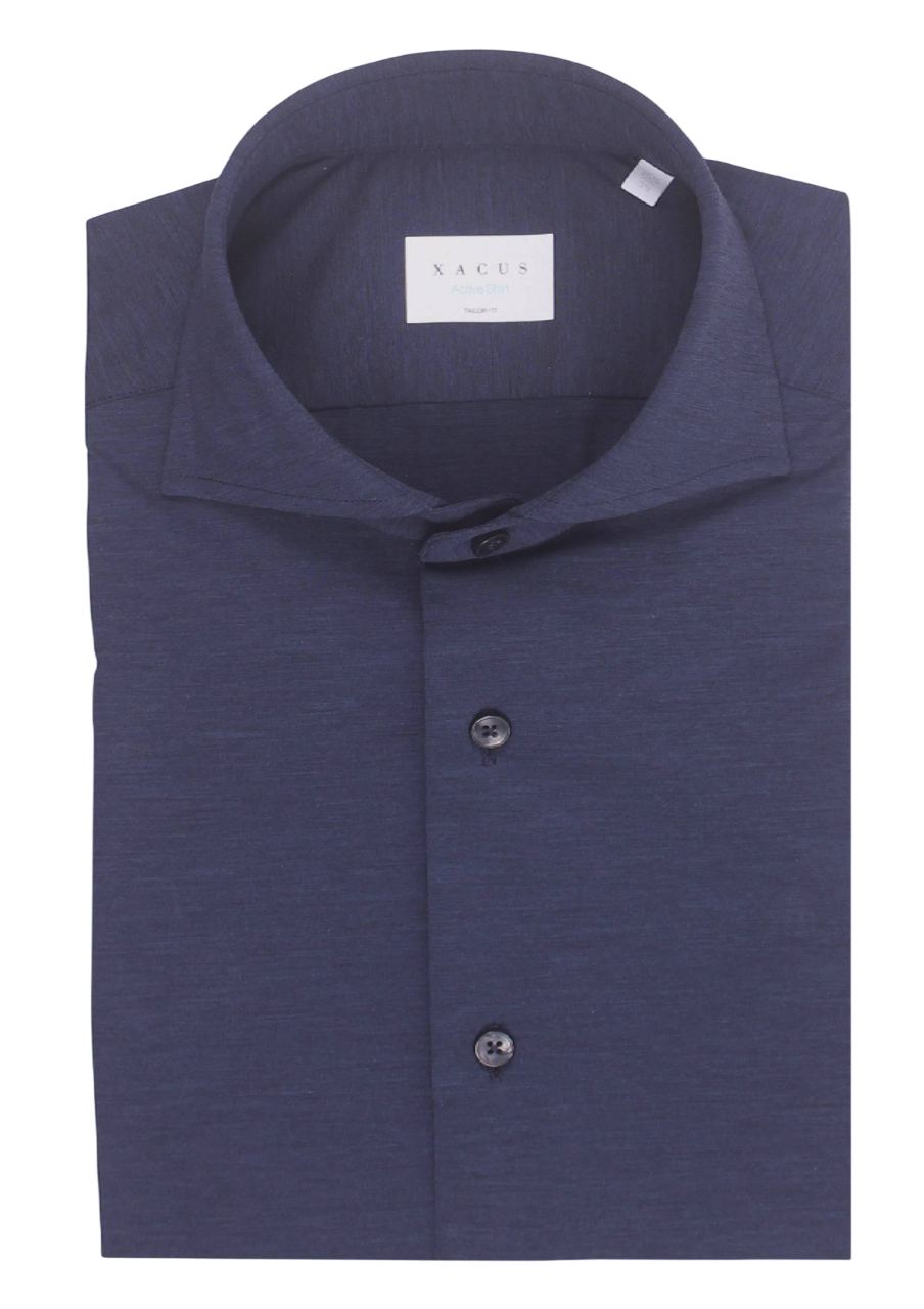 XACUS CAMICIA ACTIVE SHIRT TAILOR FIT BLU SCURO