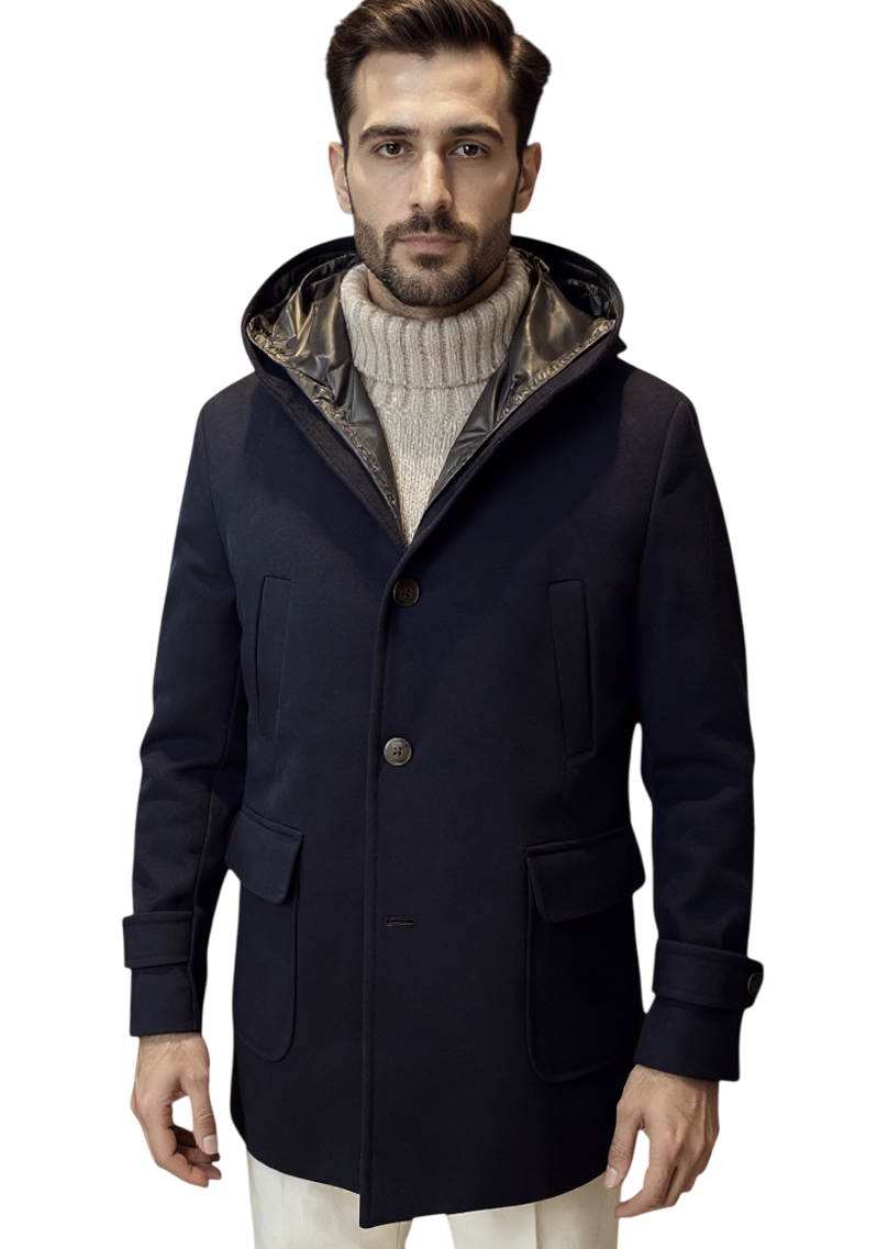 MARK MIDOR MONTGOMERY IN LANA COLORE NERO VERDE