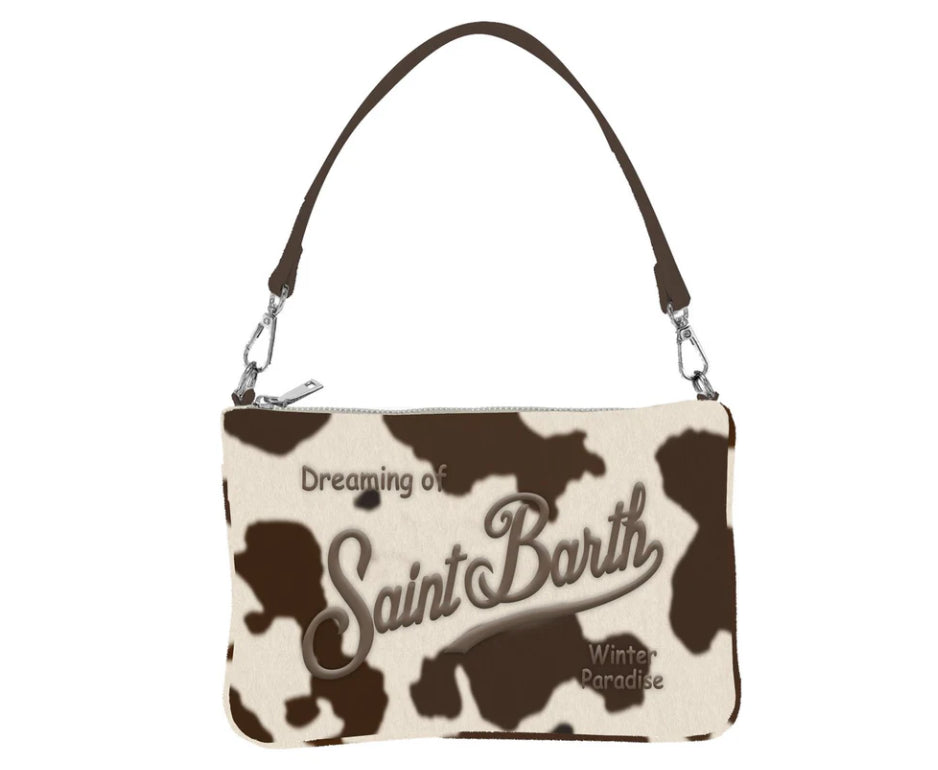 MC2 SAINT BARTH POCHETTE PARISIENNE FELT-COW OFF WHITE