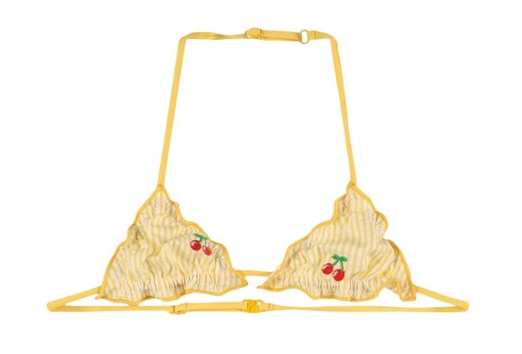 MC2 SAINT BARTH BIKINI TOP LIBRA STAMPA CHERRY GIALLO