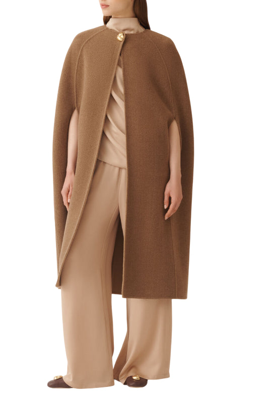FABIANA FILIPPI CAPPA IN DOUBLE CHEVRON SOFT MARRONE
