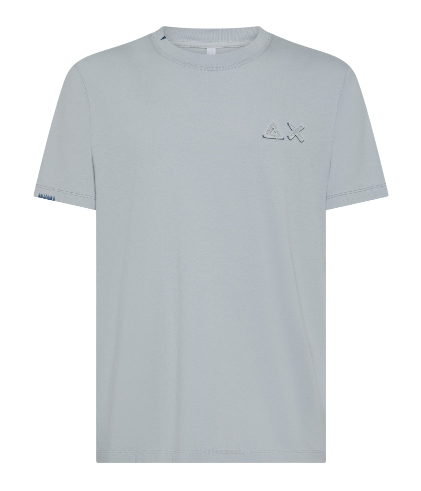 SUN68 UOMO T-SHIRT VINTAGE BROKEN GRIGIO CHIARO