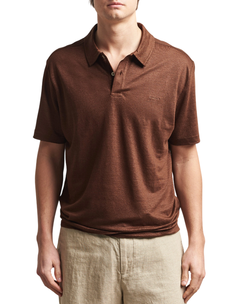 GANT POLO SUNFADED REGULAR MAHOGANY