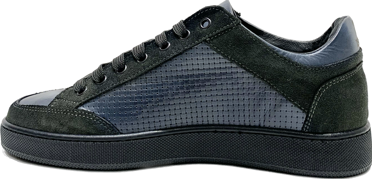 MARK MIDOR SNEAKERS IN PELLE BART GRIGIO