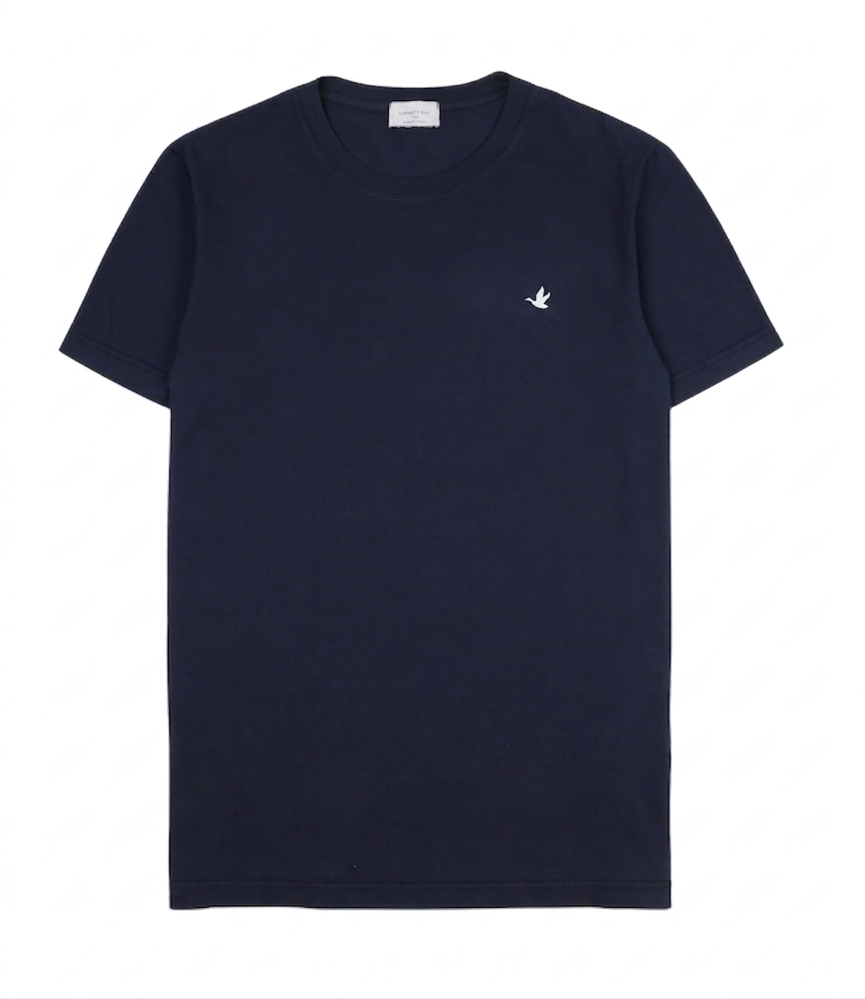 BROOKSFIELD T-SHIRT IN JERSEY DI COTONE CON LOGO RICAMATO BLU NAVY