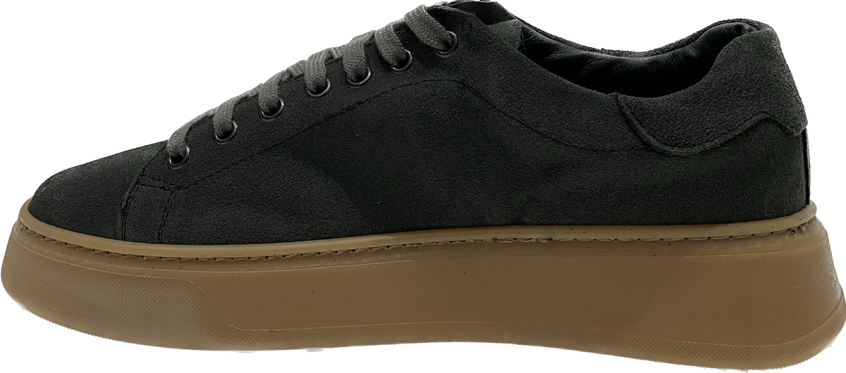 MARK MIDOR SNEAKERS IN PELLE SCAMOSCIATA MANNY GRIGIO