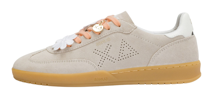 SUN68 SNEAKERS CALIFORNIA SUN SUEDE BIANCO PANNA