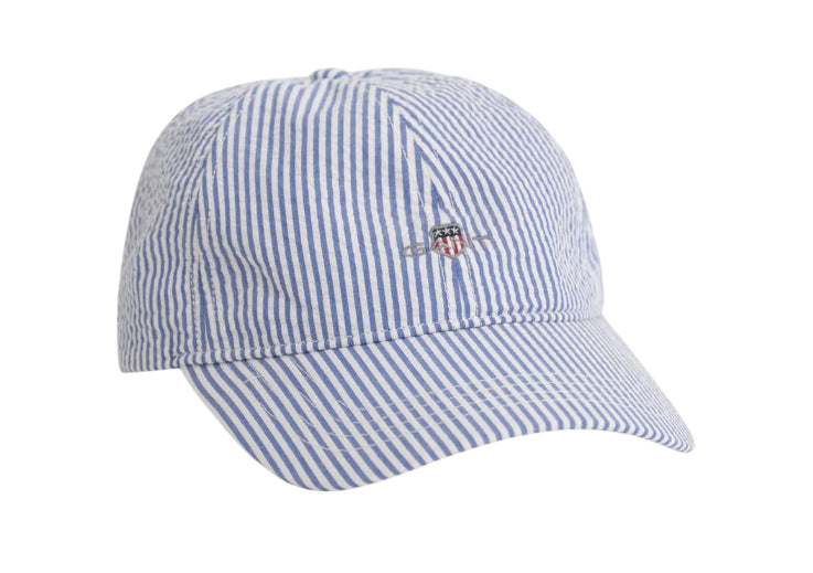 GANT UOMO CAPPELLINO SEERSUCKER A RIGHE RICH BLUE