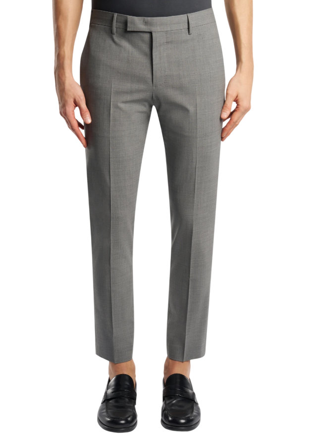 PT01 PANTALONI DIECI IN LANA TROPICAL COLORE GRIGIO SCURO 0240