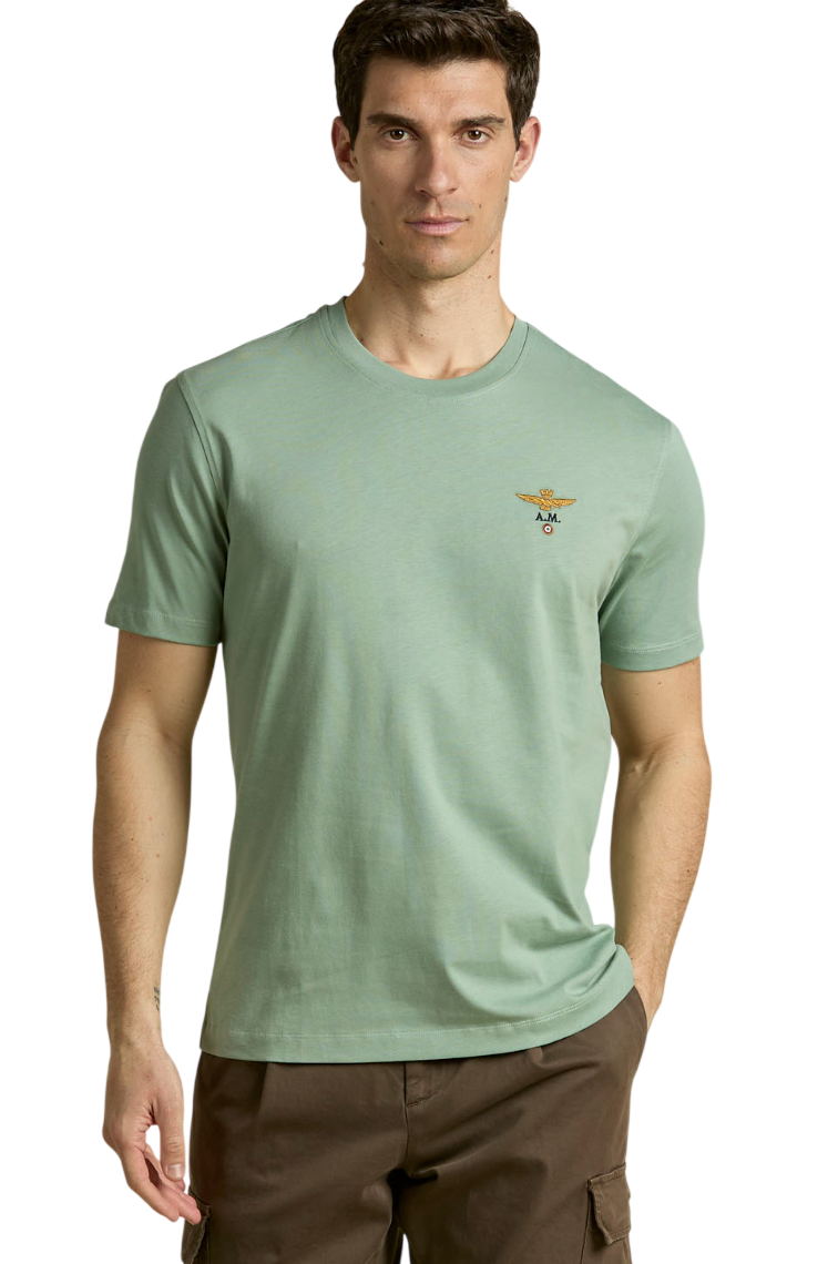AERONAUTICA MILITARE T-SHIRT GIROCOLLO BASICA VERDE